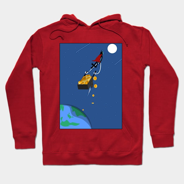 bitcoin to the moon Hoodie by clamer